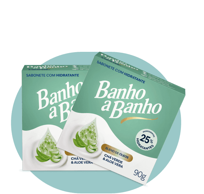 Sabonete em Barra Banho a Banho: Chá Verde & Aloe Vera