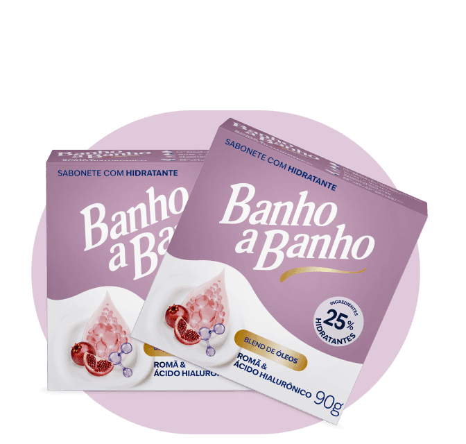Sabonete em Barra Banho a Banho: Romã & Ácido Hialurônico