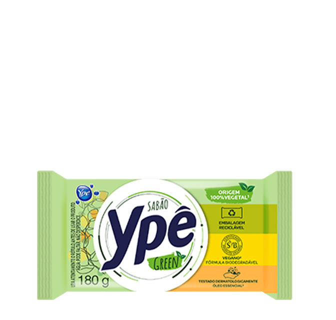Embalagem do Sabão em Barra Ypê Green vegano
