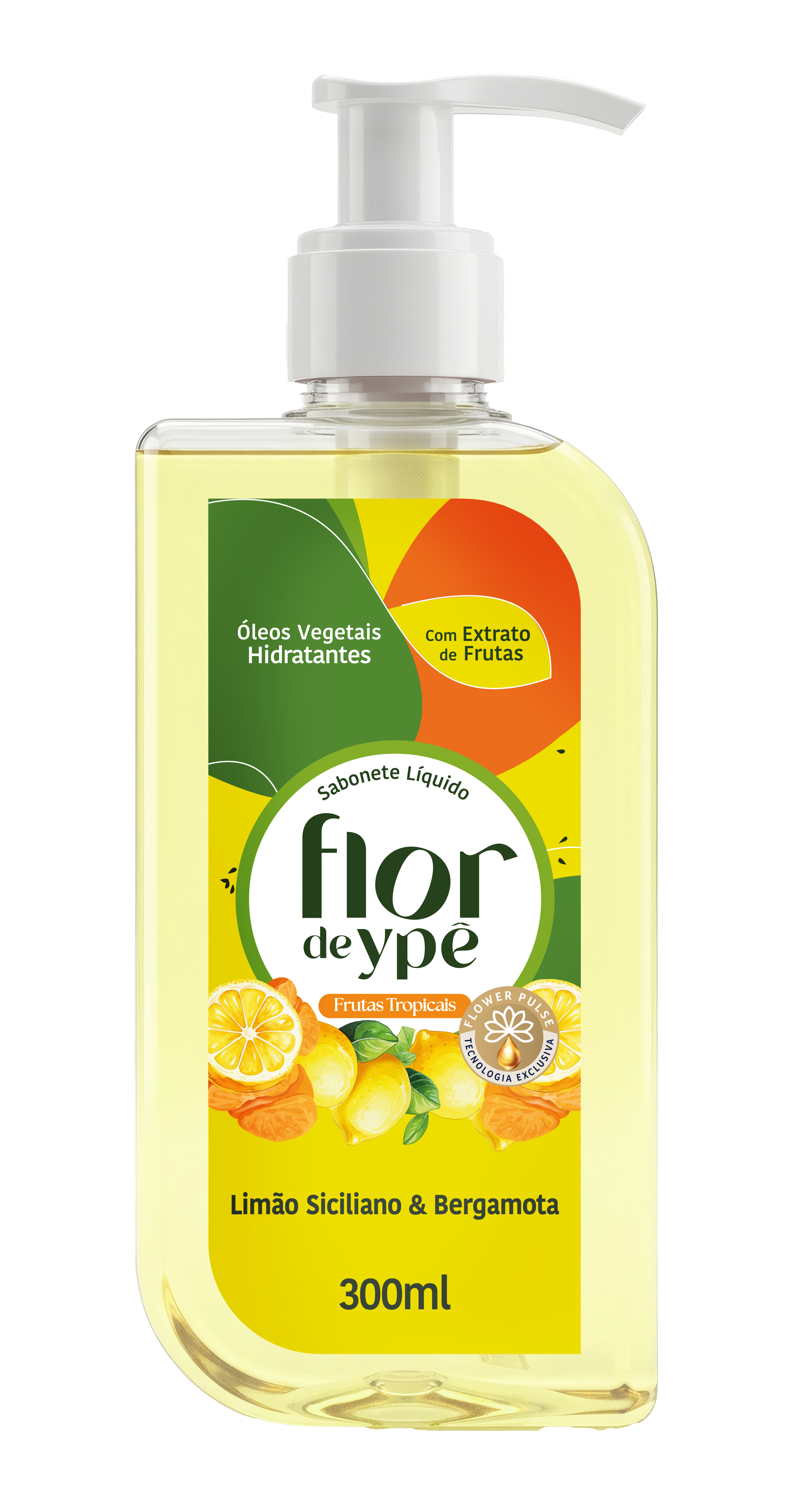 Sabonete Líquido Flor de Ypê Frutas Tropicais Limão-Siciliano & Bergamota