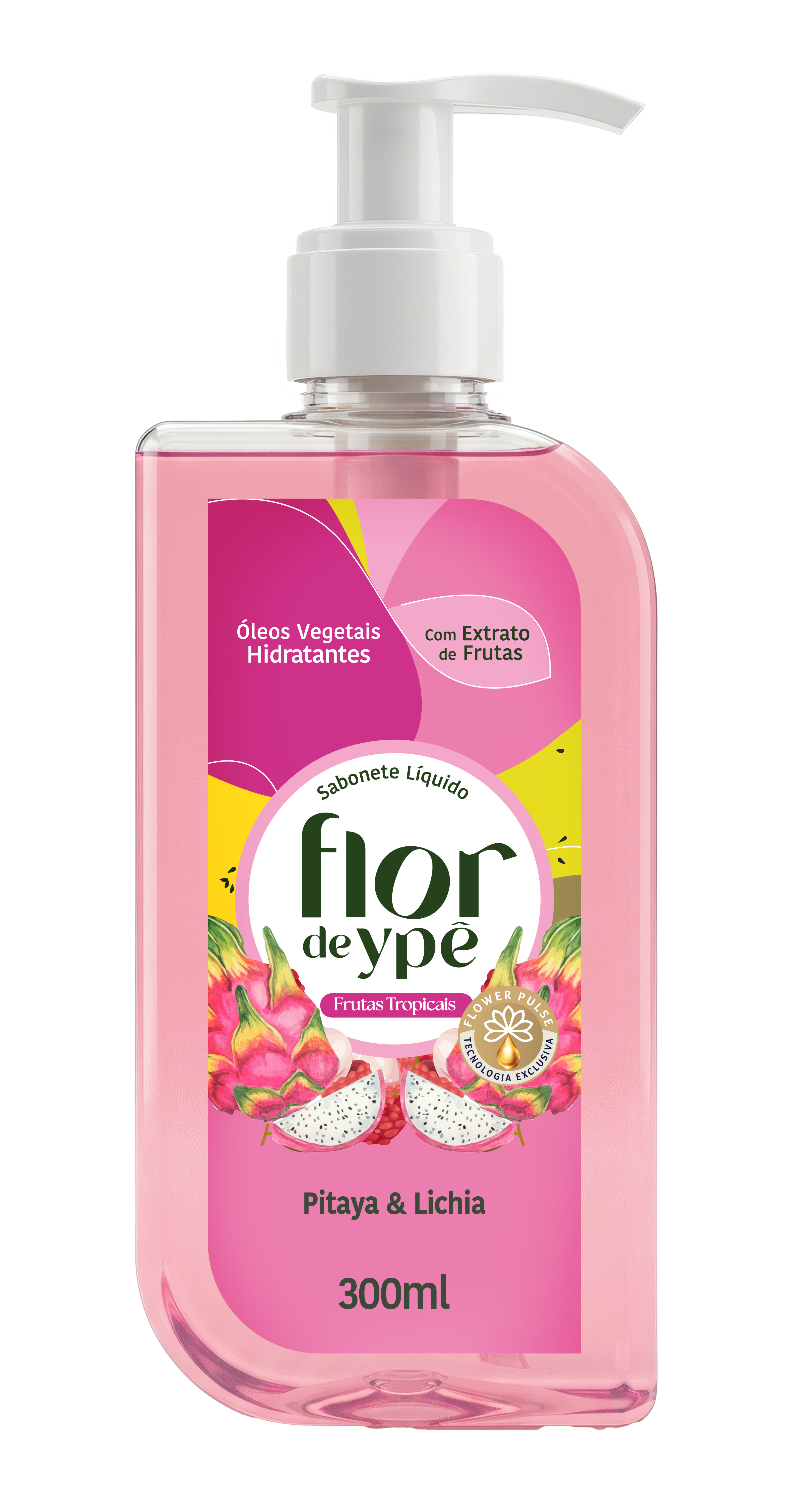 Sabonete Líquido Flor de Ypê Frutas Tropicais Pitaya & Lichia