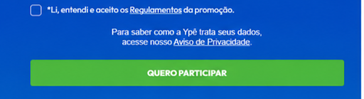 Se&ccedil;&atilde;o para leitura e aceite dos termos do regulamento da Promo&ccedil;&atilde;o.