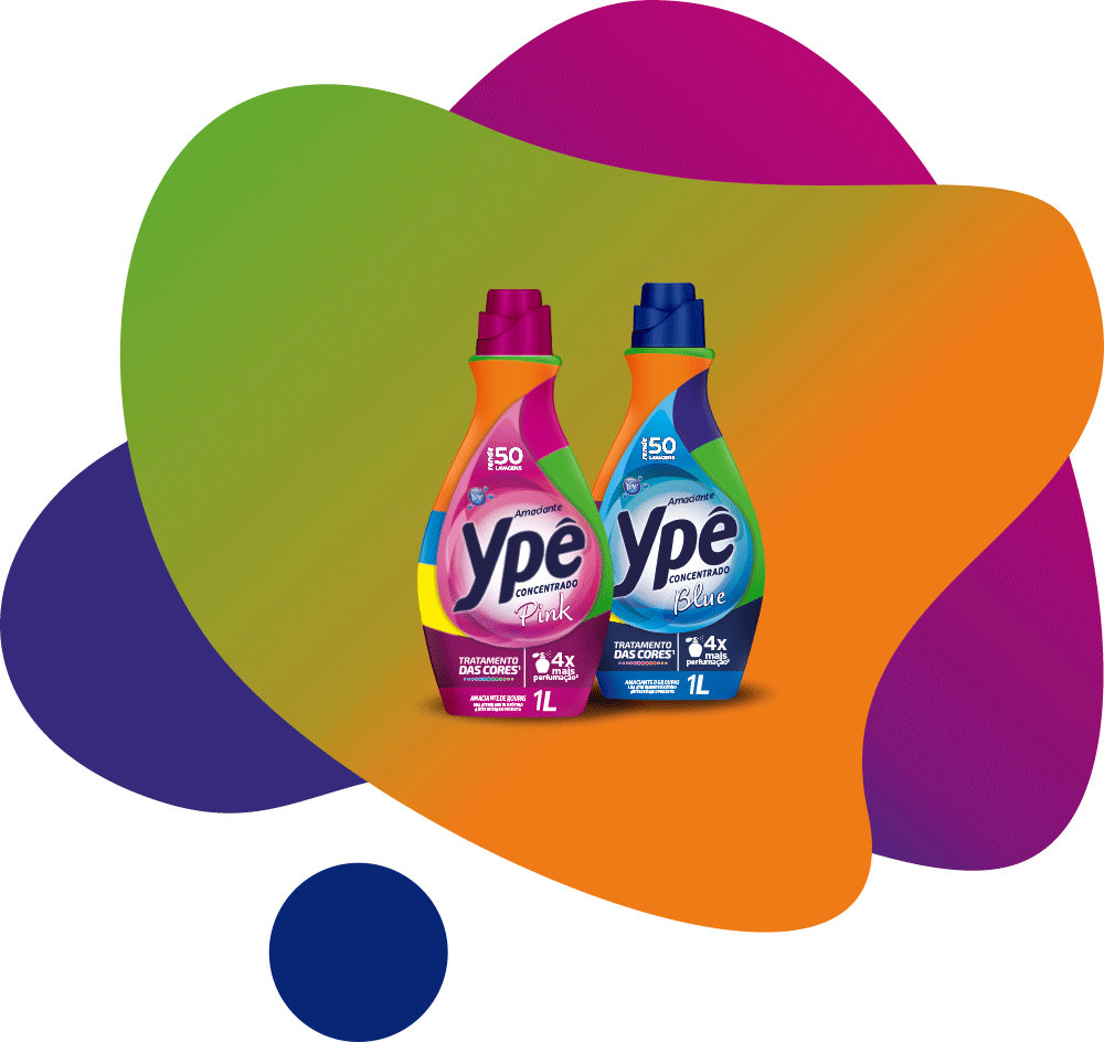 Pink and Blue Ypê Concentrated Fabric Softener